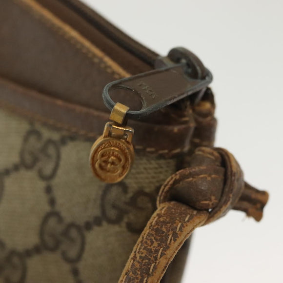 GUCCI GG Supreme Shoulder Bag PVC Beige Gold 904 02 020 Auth SW1461