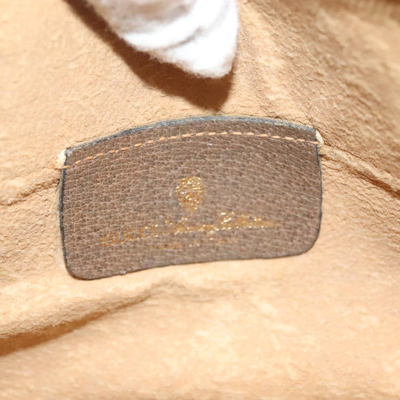 GUCCI GG Supreme Shoulder Bag PVC Beige Gold 904 02 020 Auth SW1461