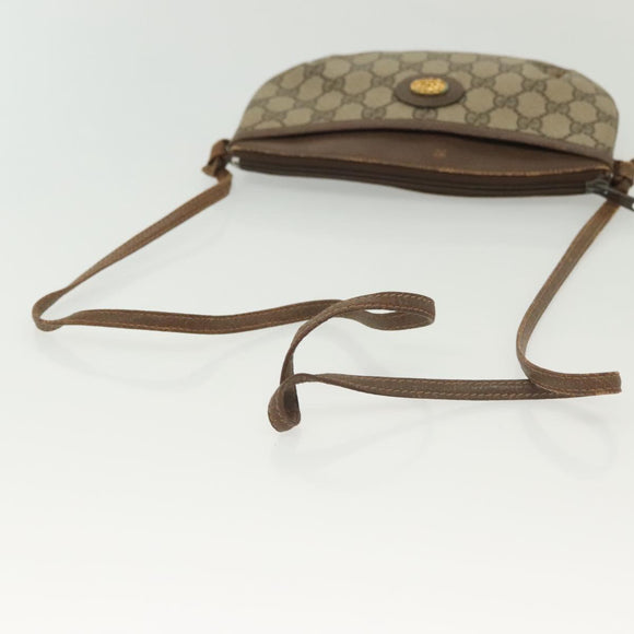 GUCCI GG Supreme Shoulder Bag PVC Beige Gold 904 02 020 Auth SW1461