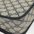 GUCCI GG Supreme Sherry Line Shoulder Bag PVC Navy Gold 001 113 0551 Auth SW1462-15