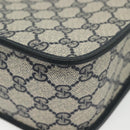 GUCCI GG Supreme Sherry Line Shoulder Bag PVC Navy Gold 001 113 0551 Auth SW1462-16