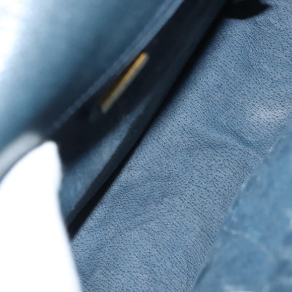 GUCCI GG Supreme Sherry Line Shoulder Bag PVC Navy Gold 001 113 0551 Auth SW1462