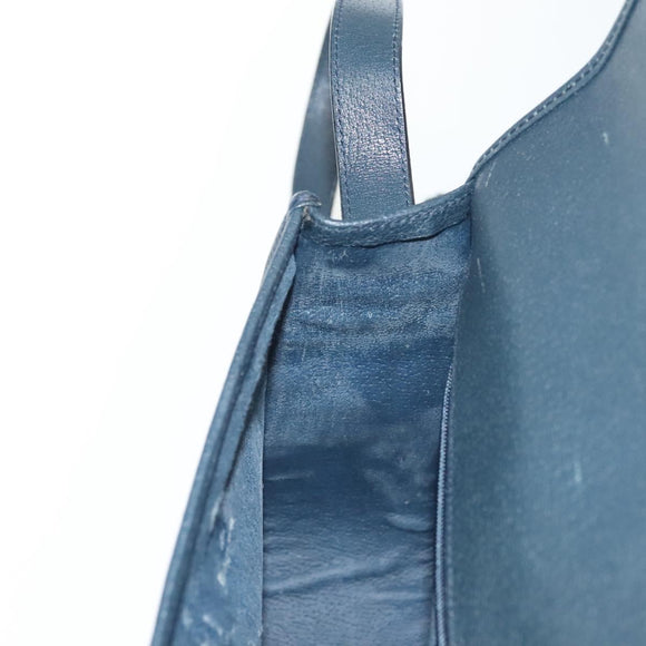 GUCCI GG Supreme Sherry Line Shoulder Bag PVC Navy Gold 001 113 0551 Auth SW1462