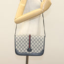 GUCCI GG Supreme Sherry Line Shoulder Bag PVC Navy Gold 001 113 0551 Auth SW1462-22