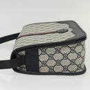 GUCCI GG Supreme Sherry Line Shoulder Bag PVC Navy Gold 001 113 0551 Auth SW1462-4