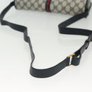 GUCCI GG Supreme Sherry Line Shoulder Bag PVC Navy Gold 001 113 0551 Auth SW1462-6