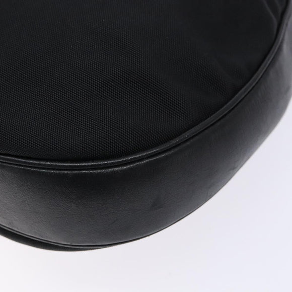 GUCCI Shoulder Bag Nylon Leather Black Silver 001 3315 Auth SW1469