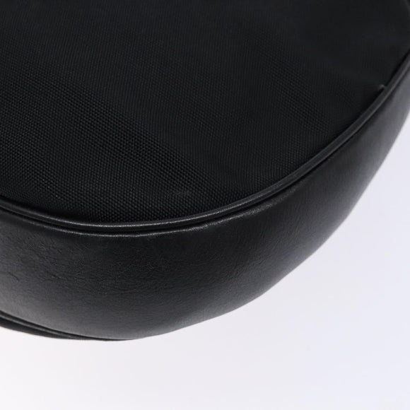 GUCCI Shoulder Bag Nylon Leather Black Silver 001 3315 Auth SW1469