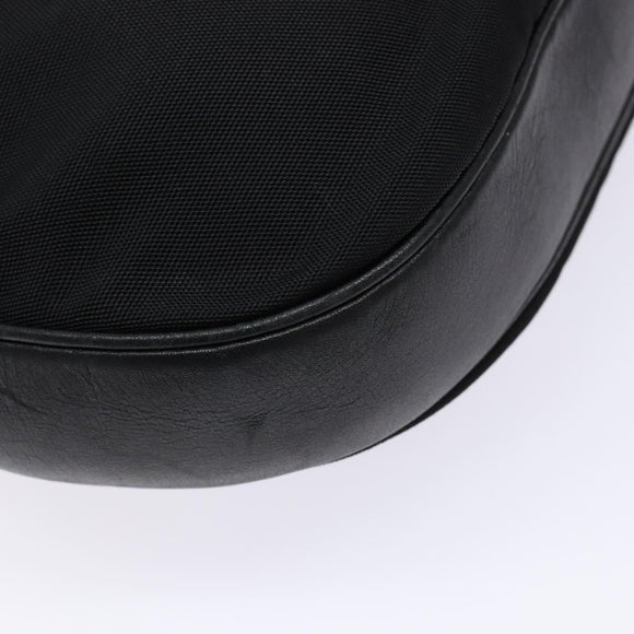 GUCCI Shoulder Bag Nylon Leather Black Silver 001 3315 Auth SW1469