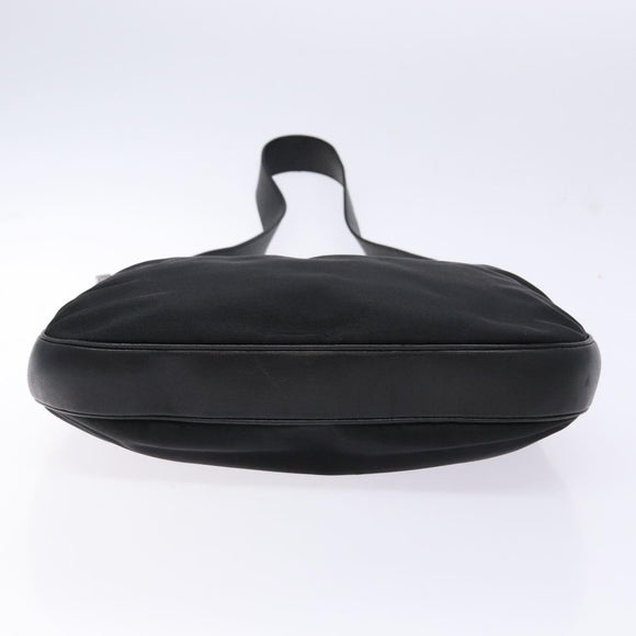 GUCCI Shoulder Bag Nylon Leather Black Silver 001 3315 Auth SW1469