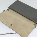 Jimmy Choo Chain Shoulder Bag Leather Silver Auth sw147-10