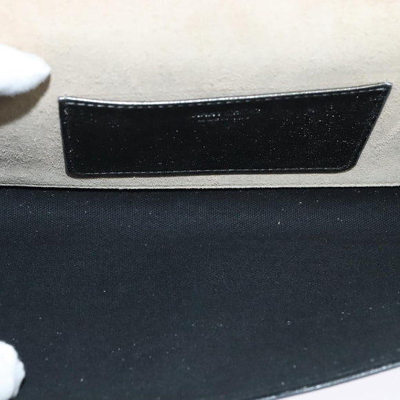 Jimmy Choo Chain Shoulder Bag Leather Silver Auth sw147