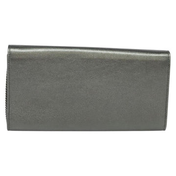 Jimmy Choo Chain Shoulder Bag Leather Silver Auth sw147 - 0