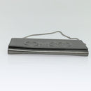 Jimmy Choo Chain Shoulder Bag Leather Silver Auth sw147-5