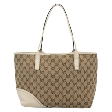 GUCCI GG Canvas Tote Bag Beige Gold 169946 Auth SW1470 - 0