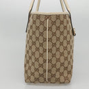 GUCCI GG Canvas Tote Bag Beige Gold 169946 Auth SW1470-3