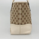 GUCCI GG Canvas Tote Bag Beige Gold 169946 Auth SW1470-4