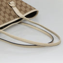 GUCCI GG Canvas Tote Bag Beige Gold 169946 Auth SW1470-7