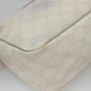 GUCCI GG Supreme Shoulder Bag PVC White Gold 190258 Auth SW1471-16
