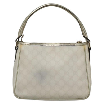 GUCCI GG Supreme Shoulder Bag PVC White Gold 190258 Auth SW1471 - 0