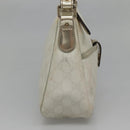 GUCCI GG Supreme Shoulder Bag PVC White Gold 190258 Auth SW1471-3