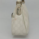 GUCCI GG Supreme Shoulder Bag PVC White Gold 190258 Auth SW1471-4