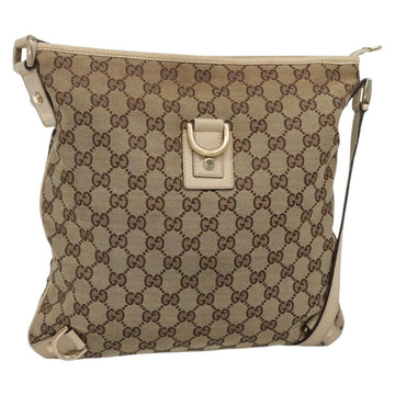 GUCCI GG Canvas Abbey Shoulder Bag Beige Gold 131326 Auth SW1474