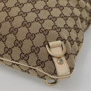 GUCCI GG Canvas Abbey Shoulder Bag Beige Gold 131326 Auth SW1474-10