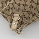 GUCCI GG Canvas Abbey Shoulder Bag Beige Gold 131326 Auth SW1474-11
