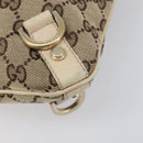GUCCI GG Canvas Abbey Schultertasche Beige Gold 131326 Auth SW1474-17