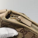 GUCCI GG Canvas Abbey Shoulder Bag Beige Gold 131326 Auth SW1474-14