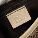 GUCCI GG Canvas Abbey Shoulder Bag Beige Gold 131326 Auth SW1474-16