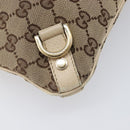 GUCCI GG Canvas Abbey Schultertasche Beige Gold 131326 Auth SW1474-18
