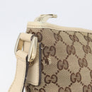 GUCCI GG Canvas Abbey Schultertasche Beige Gold 131326 Auth SW1474-11