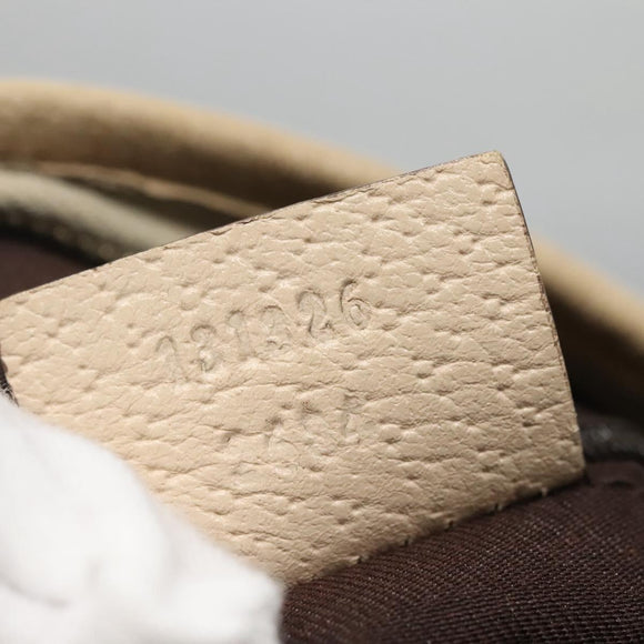 GUCCI GG Canvas Abbey Shoulder Bag Beige Gold 131326 Auth SW1474