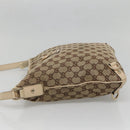 GUCCI GG Canvas Abbey Shoulder Bag Beige Gold 131326 Auth SW1474-4