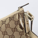 GUCCI GG Canvas Abbey Schultertasche Beige Gold 131326 Auth SW1474-3