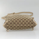 GUCCI GG Canvas Abbey Shoulder Bag Beige Gold 131326 Auth SW1474-9