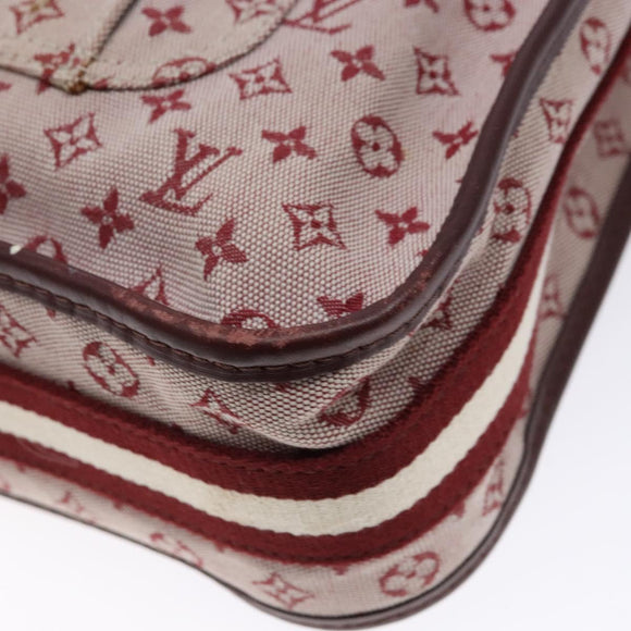 LOUIS VUITTON Monogram Mini Besace Mary Kate Tas Rood M92321 LV Auth SW1479