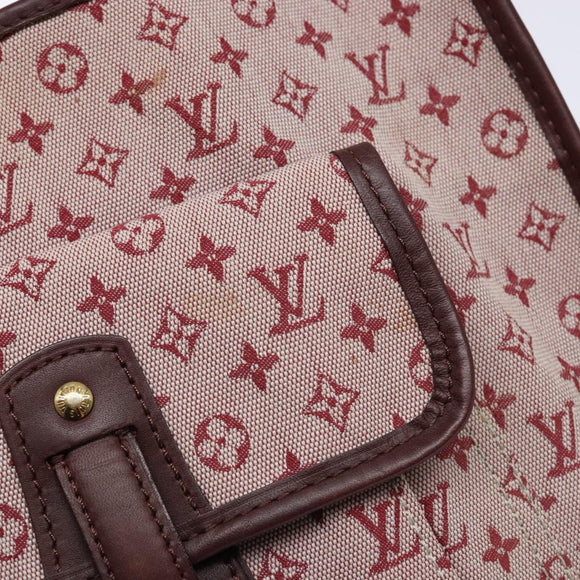 LOUIS VUITTON Monogram Mini Besace Mary Kate Tas Rood M92321 LV Auth SW1479