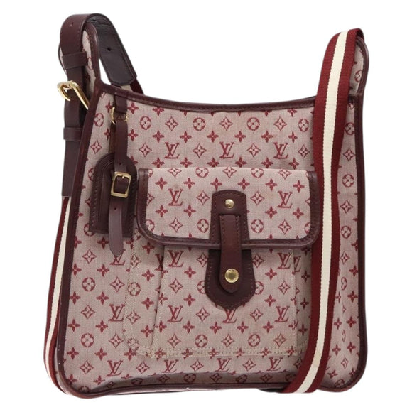 LOUIS VUITTON Monogram Mini Besace Mary Kate Tas Rood M92321 LV Auth SW1479