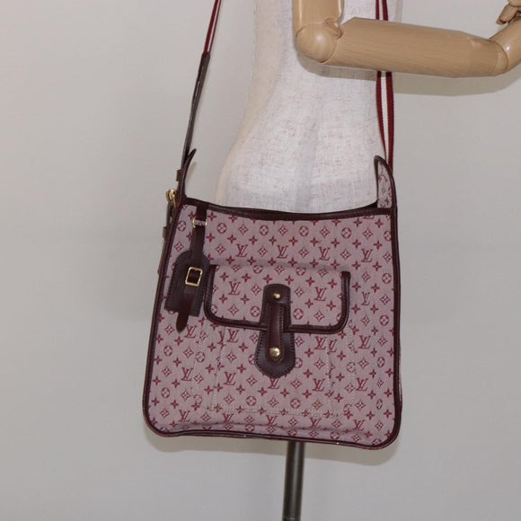 LOUIS VUITTON Monogram Mini Besace Mary Kate Tas Rood M92321 LV Auth SW1479