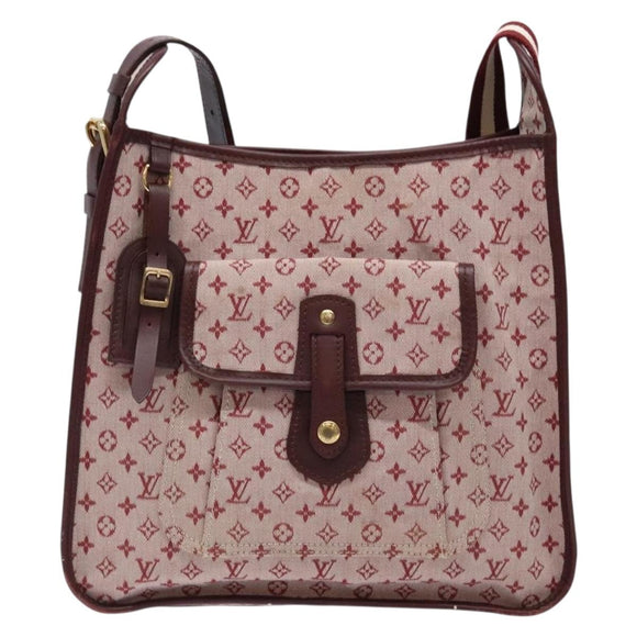 LOUIS VUITTON Monogram Mini Besace Mary Kate Tas Rood M92321 LV Auth SW1479