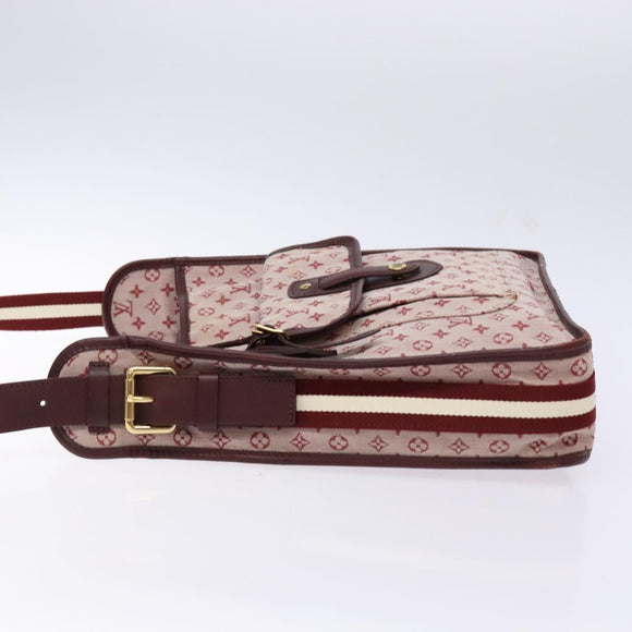 LOUIS VUITTON Monogram Mini Besace Mary Kate Tas Rood M92321 LV Auth SW1479