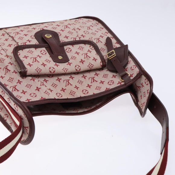 LOUIS VUITTON Monogram Mini Besace Mary Kate Tas Rood M92321 LV Auth SW1479