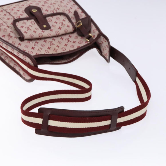LOUIS VUITTON Monogram Mini Besace Mary Kate Tas Rood M92321 LV Auth SW1479