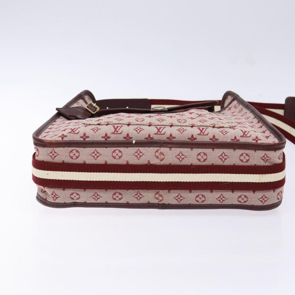 LOUIS VUITTON Monogram Mini Besace Mary Kate Tasche Rot M92321 LV Auth SW1479