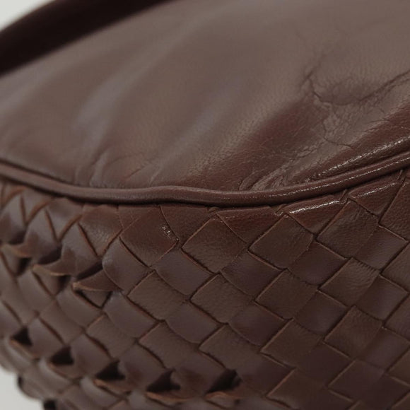 BOTTEGA VENETA INTRECCIATO Hand Bag Leather Purple Auth SW1480V