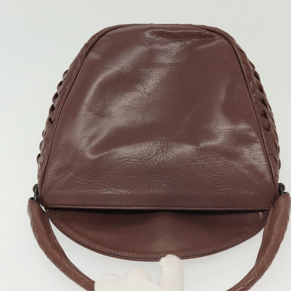 BOTTEGA VENETA INTRECCIATO Hand Bag Leather Purple Auth SW1480V