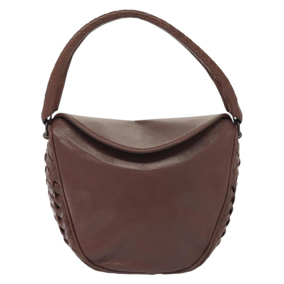 BOTTEGA VENETA INTRECCIATO Hand Bag Leather Purple Auth SW1480V